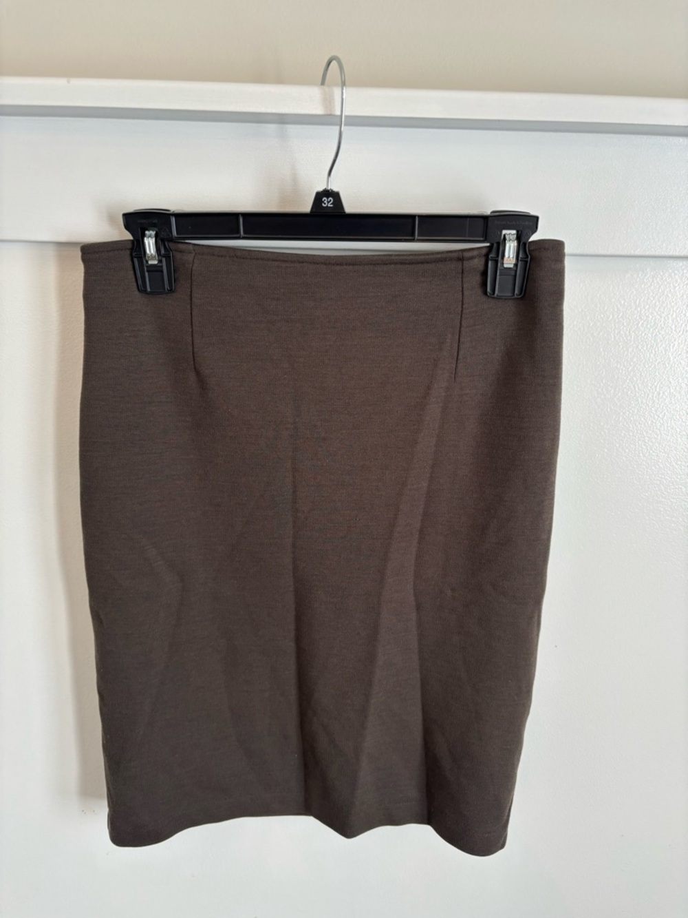 Sessun designed in France Women's Brown Wool Blend Classic Pencil Skirt, EU40